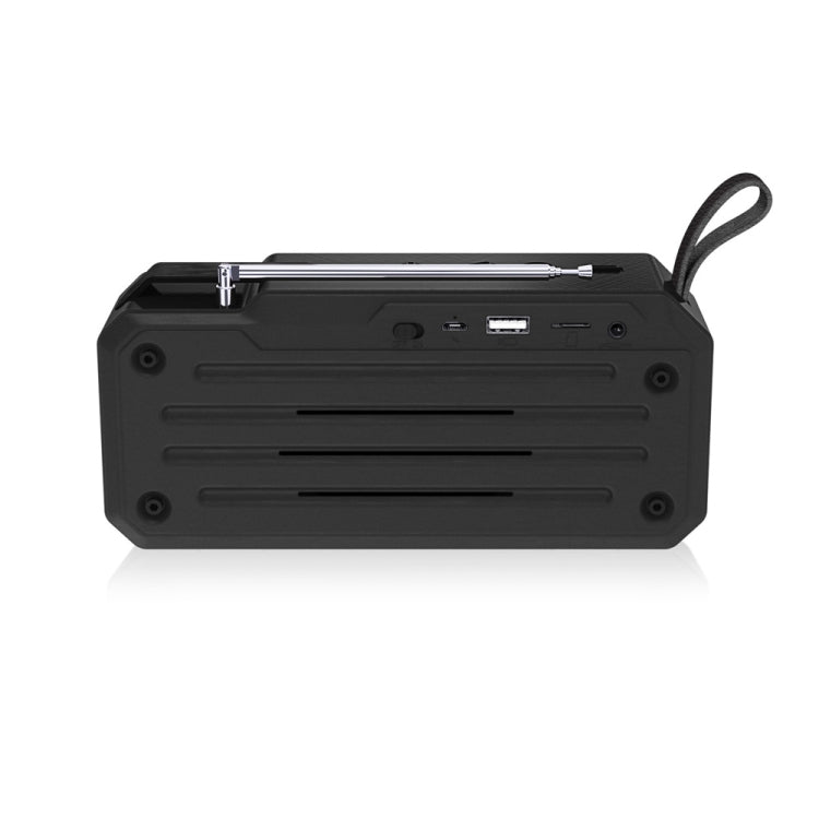 NewRixing NR4018FM TWS Portable Stereo Bluetooth Speaker, Support TF Card / FM / 3.5mm AUX / U Disk / Hands-free Call(Black) - HoMEdemic™ 