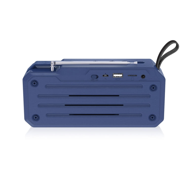NewRixing NR4018FM TWS Portable Stereo Bluetooth Speaker, Support TF Card / FM / 3.5mm AUX / U Disk / Hands-free Call(Blue) - HoMEdemic™ 