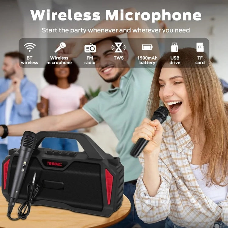 NewRixing NR6011 20W Portable Wireless Bluetooth Speaker TWS Subwoofer(Black) - HoMEdemic™ 