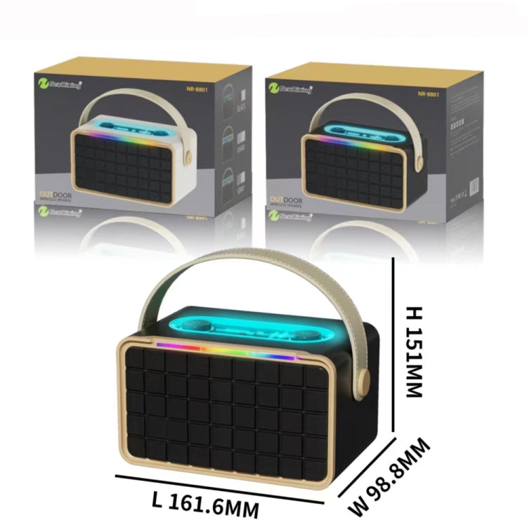 NewRixing NR8801 15W Portable Outdoor Bluetooth Speaker TWS Stereo Speaker(Black) - HoMEdemic™ 