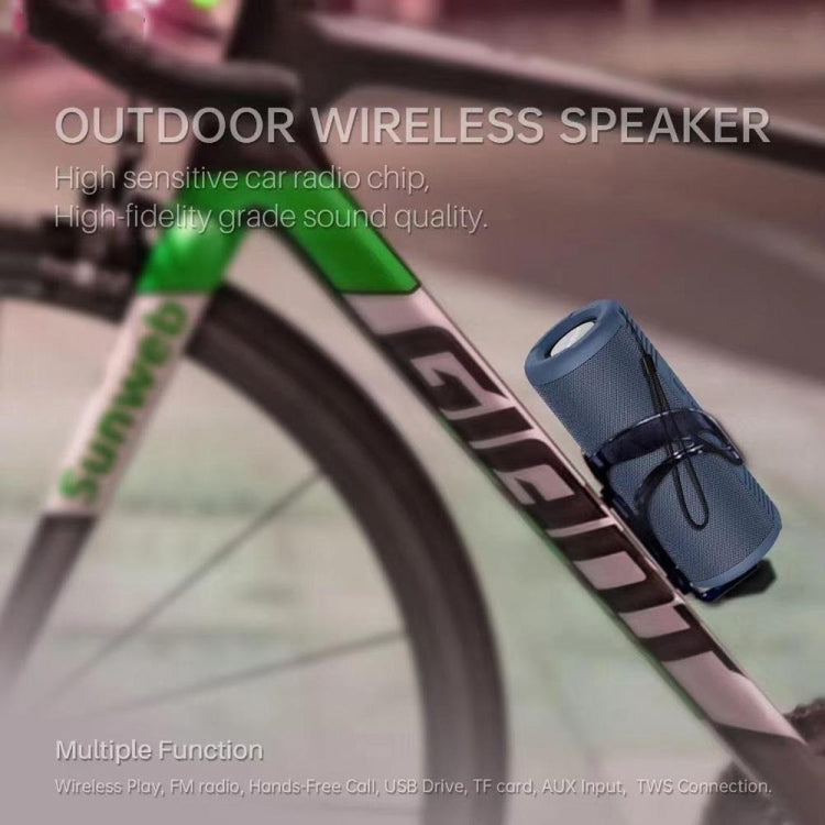 NewRixing NR9019 TWS Portable Stereo Bluetooth Speaker Support TF Card / FM(Black) - HoMEdemic™ 