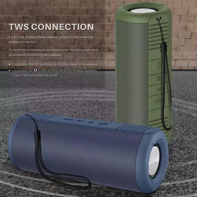 NewRixing NR9019 TWS Portable Stereo Bluetooth Speaker Support TF Card / FM(Blue) - HoMEdemic™ 
