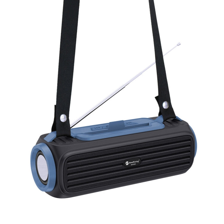 NewRixing NR903F TWS Portable Outdoor Bluetooth Speaker Support TF Card / FM(Blue) - HoMEdemic™ 