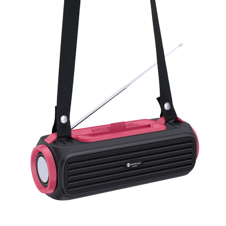 NewRixing NR903F TWS Portable Outdoor Bluetooth Speaker Support TF Card / FM(Red) - HoMEdemic™ 
