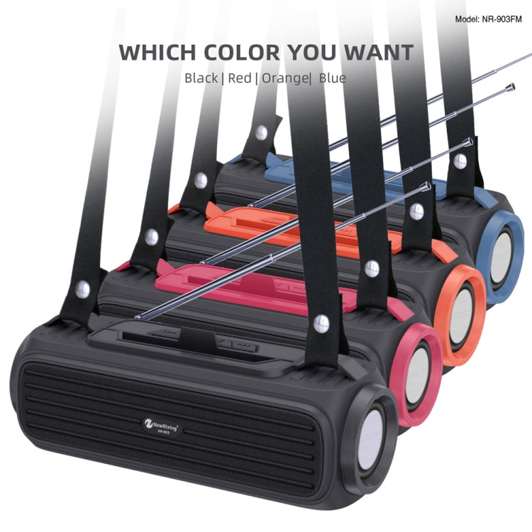 NewRixing NR903F TWS Portable Outdoor Bluetooth Speaker Support TF Card / FM(Red) - HoMEdemic™ 