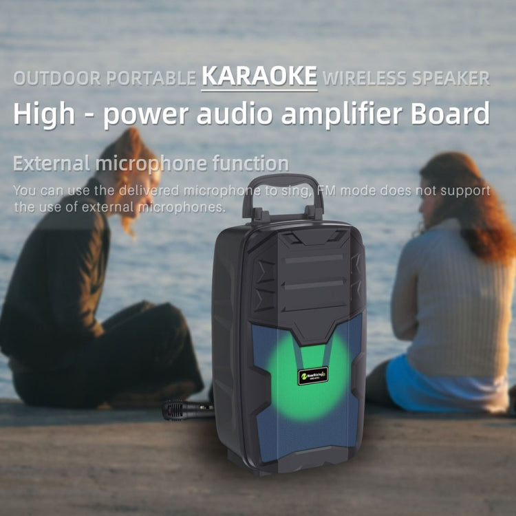 NewRixing NRG401C Outdoor Portable Karaoke Wireless Speaker High-Power Audio Amplifier With Mic(Blue) - HoMEdemic™ 