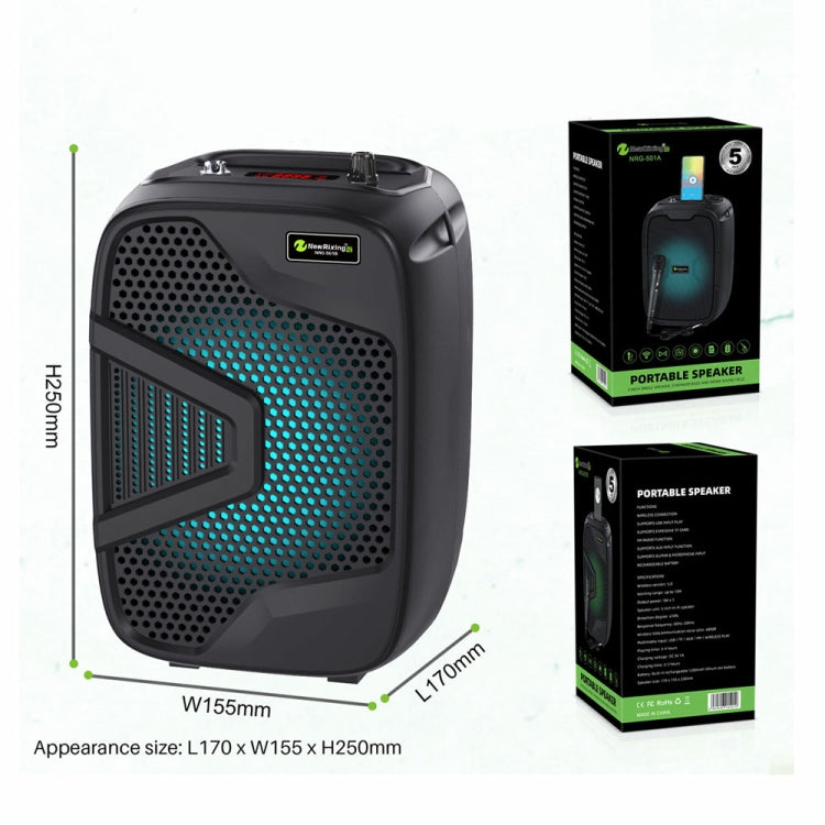 NewRixing NRG501B Outdoor Karaoke Wireless Speaker High-Power Audio Amplifier No Mic - HoMEdemic™ 