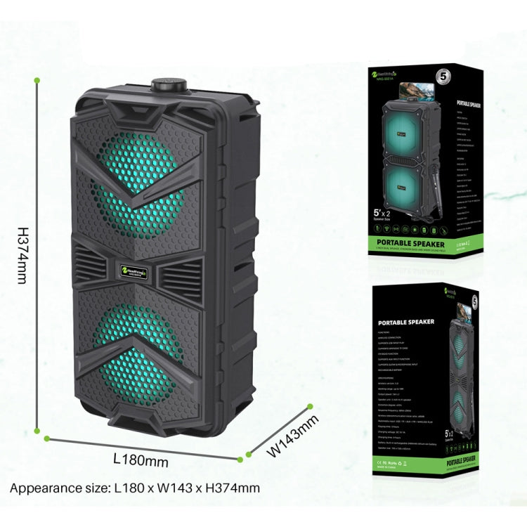 NewRixing NRG5501B Outdoor Portable Karaoke Wireless Speaker 16W Audio Amplifier with Mic - HoMEdemic™ 