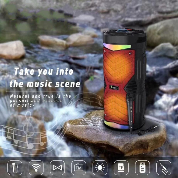 NewRixing NRG6601A Outdoor Portable Karaoke Wireless Speaker 20W Audio Amplifier With Mic(A) - HoMEdemic™ 