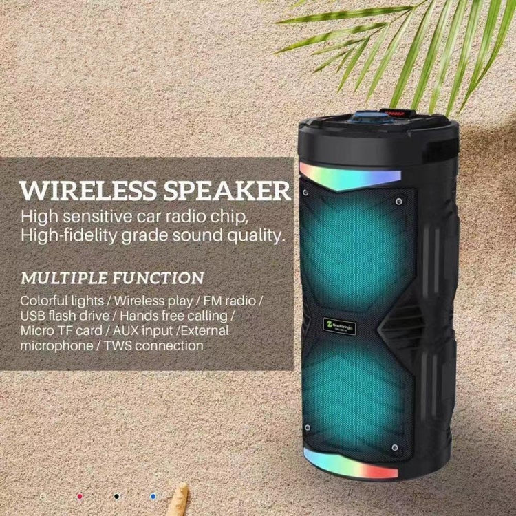 NewRixing NRG6601A Outdoor Portable Karaoke Wireless Speaker 20W Audio Amplifier With Mic(B) - HoMEdemic™ 