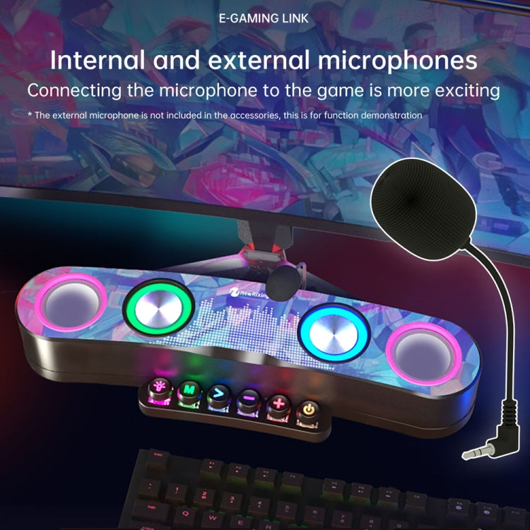 Newrixing NR555 Desktop Colorful LED Gaming Bluetooth Speaker Support TF & FM - HoMEdemic™ 