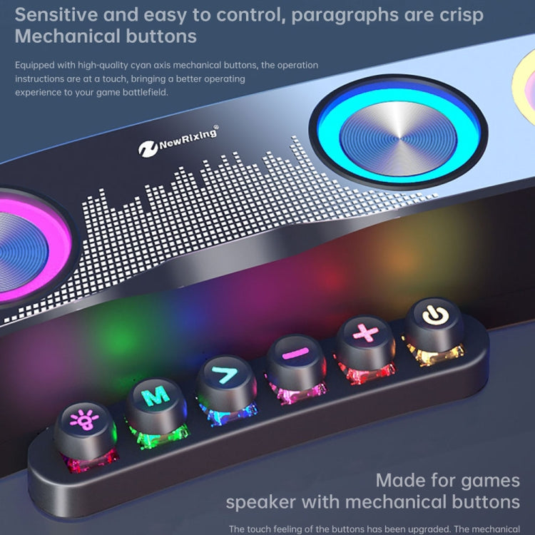 Newrixing NR555 Desktop Colorful LED Gaming Bluetooth Speaker Support TF & FM - HoMEdemic™ 
