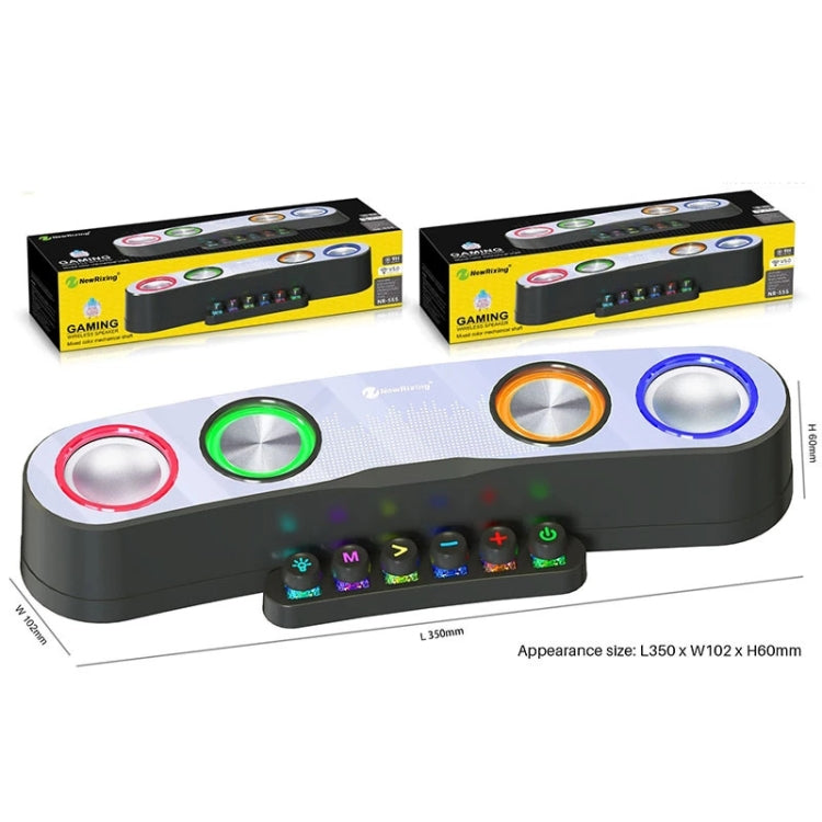 Newrixing NR555 Desktop Colorful LED Gaming Bluetooth Speaker Support TF & FM - HoMEdemic™ 