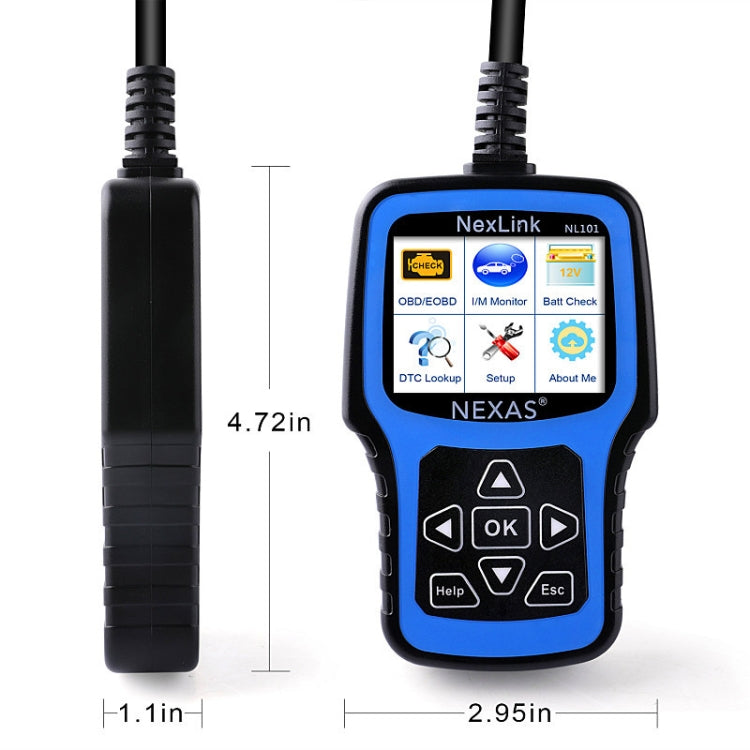 Nexas NL101 Universal OBD2 Scanner Diagnostic Tool & Battery Tester With OBDII - HoMEdemic™ 