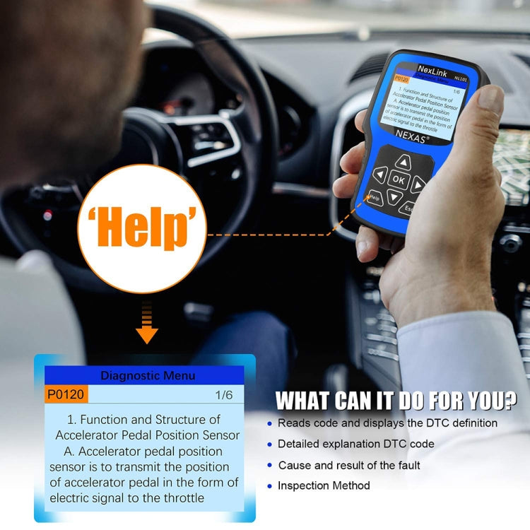 Nexas NL101 Universal OBD2 Scanner Diagnostic Tool & Battery Tester With OBDII - HoMEdemic™ 