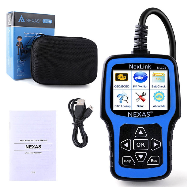 Nexas NL101 Universal OBD2 Scanner Diagnostic Tool & Battery Tester With OBDII - HoMEdemic™ 