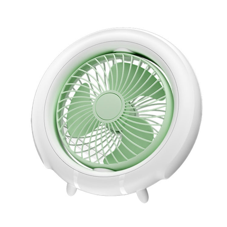 Night Light Desktop Folding Fan Outdoor Camping Hanging Mini Fan, Color: Green Basic - HoMEdemic™ 