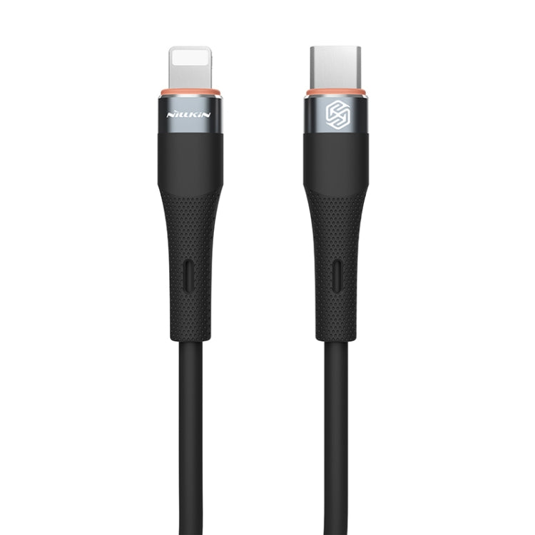 Nillkin 2.4A USB-C/Type-C to 8 Pin Silicone Data Cable, Length: 1.2m(Black) - HoMEdemic™ 