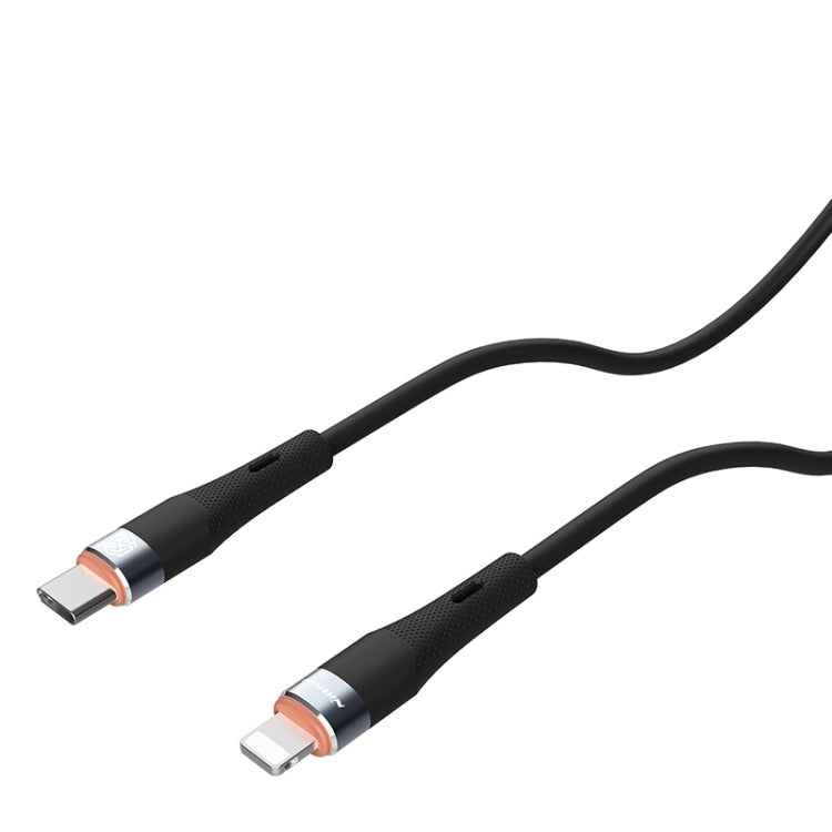 Nillkin 2.4A USB-C/Type-C to 8 Pin Silicone Data Cable, Length: 1.2m(Black) - HoMEdemic™ 