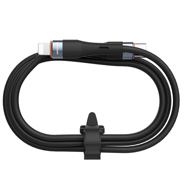 Nillkin 2.4A USB-C/Type-C to 8 Pin Silicone Data Cable, Length: 1.2m(Black) - HoMEdemic™ 
