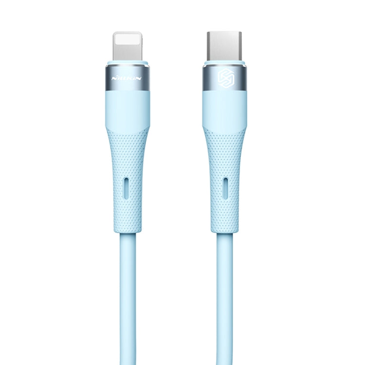 Nillkin 2.4A USB-C/Type-C to 8 Pin Silicone Data Cable, Length: 1.2m(Blue) - HoMEdemic™ 