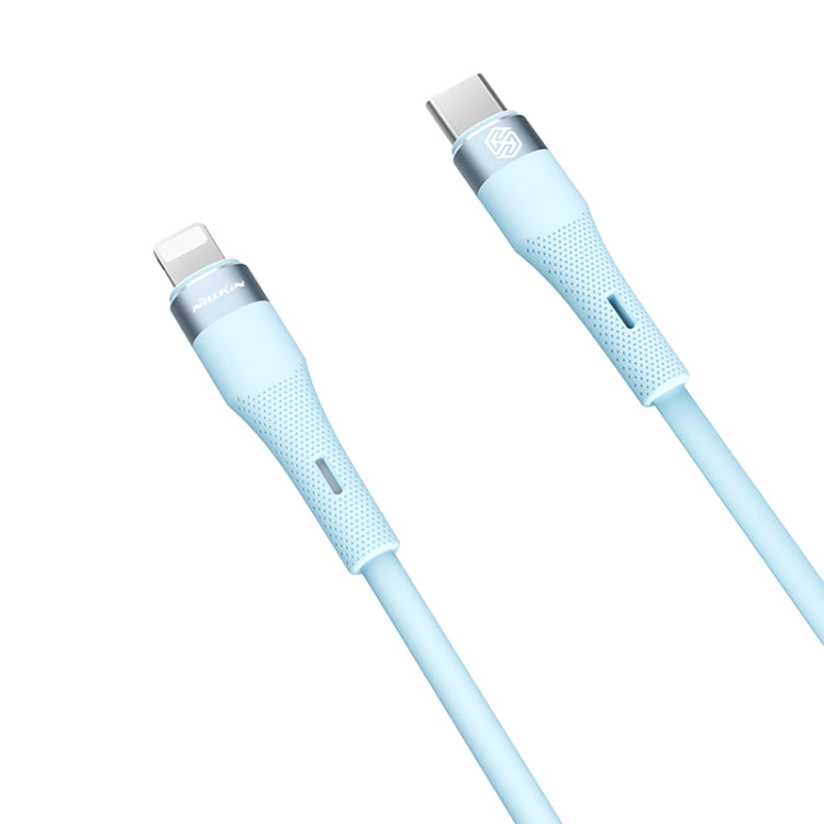 Nillkin 2.4A USB-C/Type-C to 8 Pin Silicone Data Cable, Length: 1.2m(Blue) - HoMEdemic™ 