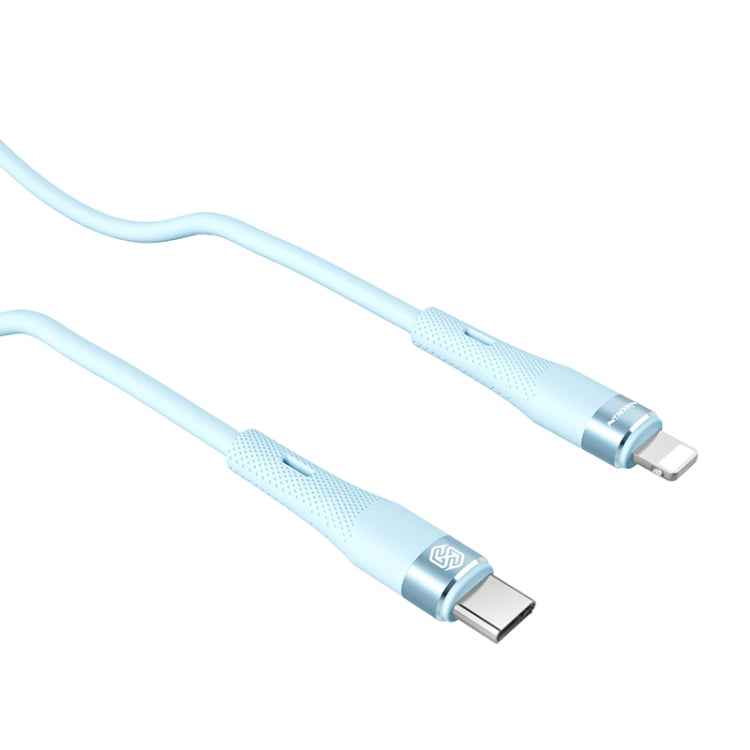 Nillkin 2.4A USB-C/Type-C to 8 Pin Silicone Data Cable, Length: 1.2m(Blue) - HoMEdemic™ 