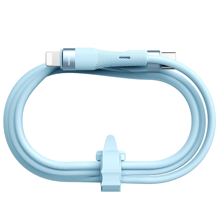 Nillkin 2.4A USB-C/Type-C to 8 Pin Silicone Data Cable, Length: 1.2m(Blue) - HoMEdemic™ 