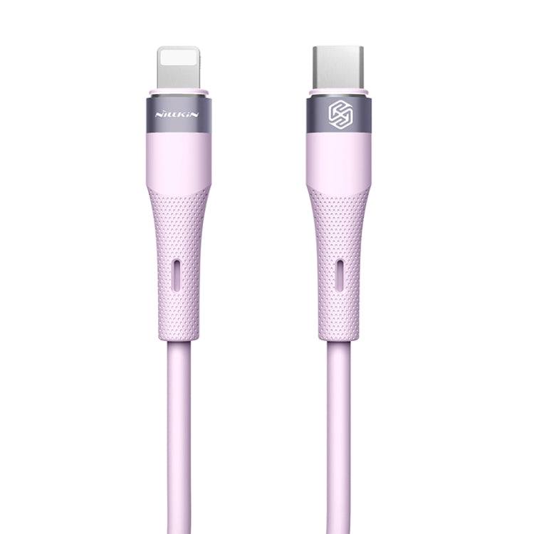 Nillkin 2.4A USB-C/Type-C to 8 Pin Silicone Data Cable, Length: 1.2m(Purple) - HoMEdemic™ 
