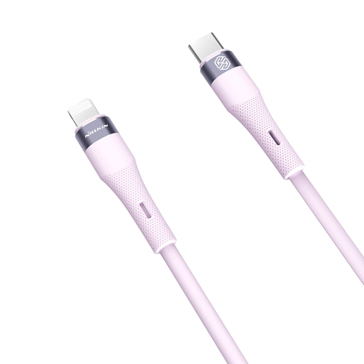 Nillkin 2.4A USB-C/Type-C to 8 Pin Silicone Data Cable, Length: 1.2m(Purple) - HoMEdemic™ 
