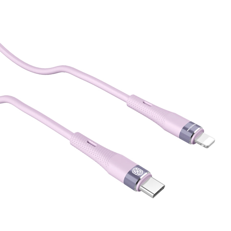 Nillkin 2.4A USB-C/Type-C to 8 Pin Silicone Data Cable, Length: 1.2m(Purple) - HoMEdemic™ 