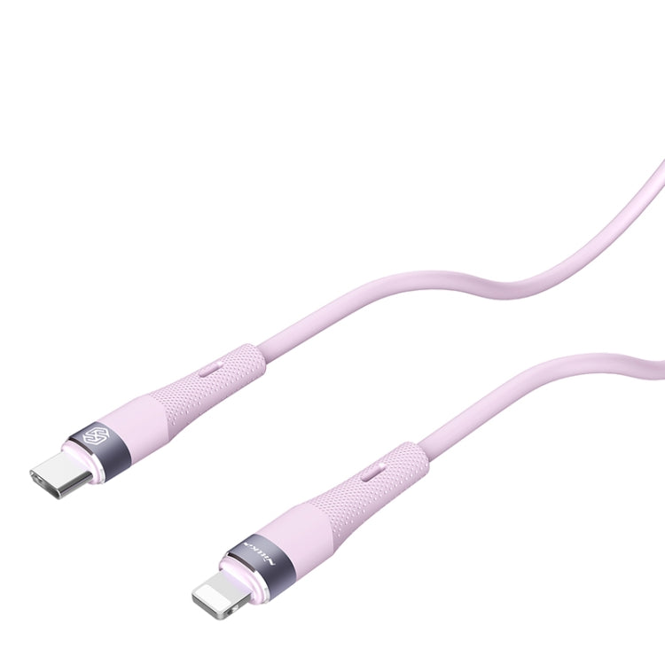 Nillkin 2.4A USB-C/Type-C to 8 Pin Silicone Data Cable, Length: 1.2m(Purple) - HoMEdemic™ 