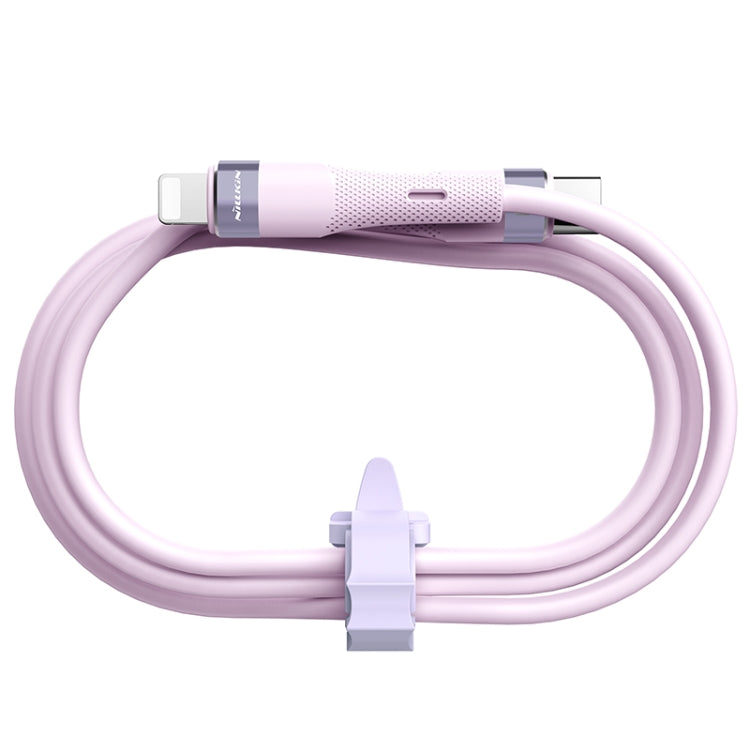 Nillkin 2.4A USB-C/Type-C to 8 Pin Silicone Data Cable, Length: 1.2m(Purple) - HoMEdemic™ 