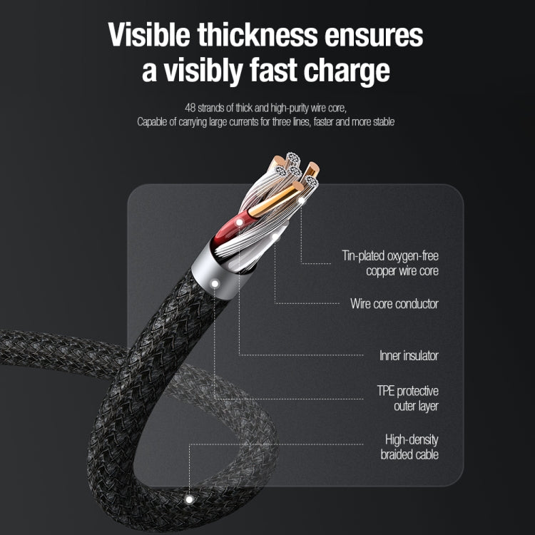 Nillkin Swift Pro 1m 3 in 1 USB to 8 Pin + Type-C + Micro USB Fast Charging Cable(Blue) - HoMEdemic™ 
