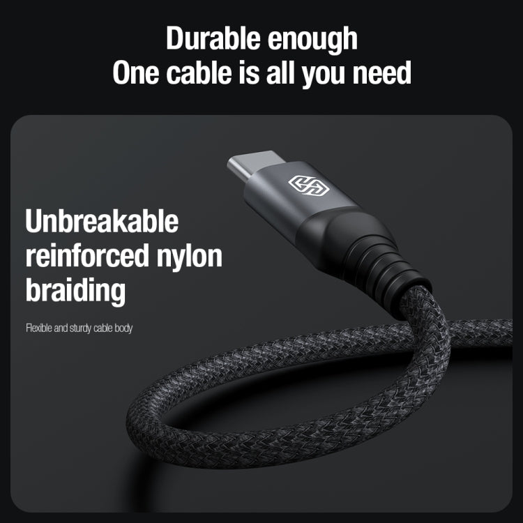 Nillkin Swift Pro 1m 3 in 1 USB to 8 Pin + Type-C + Micro USB Fast Charging Cable(Blue) - HoMEdemic™ 