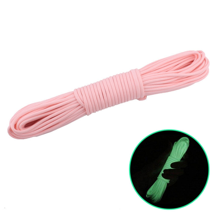 20m 9-Core Nylon+Polyester Full-light Outdoor Camping Tent Rescue Bundled Fluorescent Climbing Rope, 20m White, 20m Yellow, 20m Pink, 20m Green