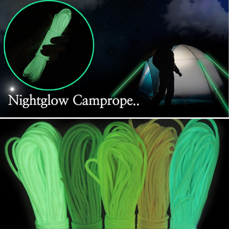 20m 9-Core Nylon+Polyester Full-light Outdoor Camping Tent Rescue Bundled Fluorescent Climbing Rope, 20m White, 20m Yellow, 20m Pink, 20m Green
