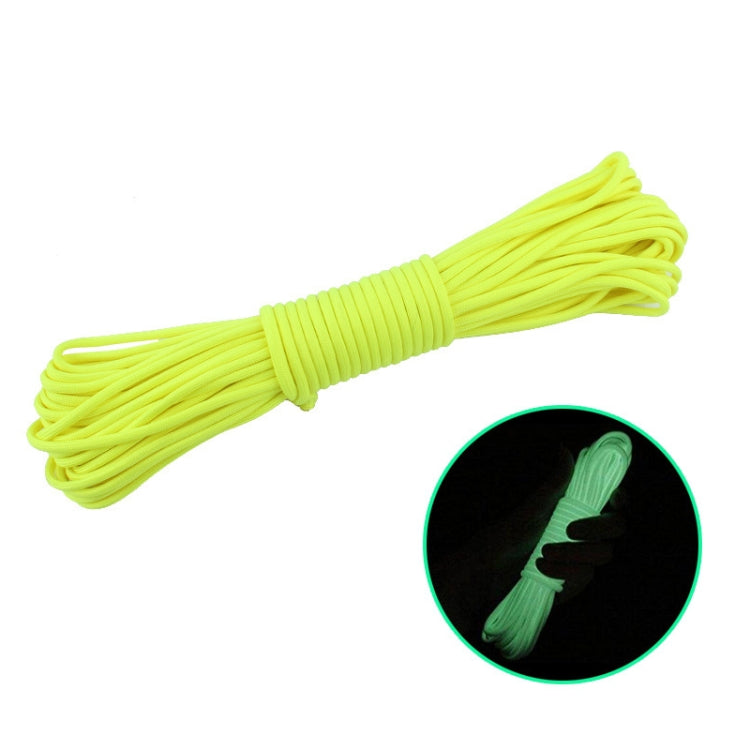 20m 9-Core Nylon+Polyester Full-light Outdoor Camping Tent Rescue Bundled Fluorescent Climbing Rope, 20m White, 20m Yellow, 20m Pink, 20m Green