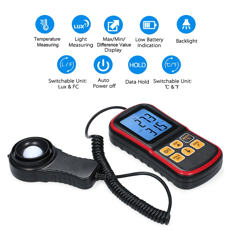 BENETECH GM1030 Portable Split Digital Illuminometer LUX Meter, GM1030 - HoMEdemic™ 