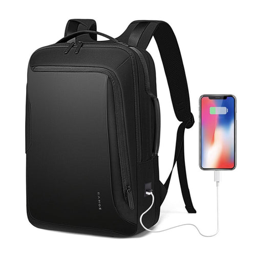 Bange BG-S51 Men Waterproof Large Capacity Backpack with USB Port, Size: 43 x 31 x 16cm(Black) - HoMEdemic™ 