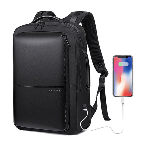 Bange BG-S53 16 inch Men Wet and Dry Separation Backpack with USB & Earphone Hole (Black) - HoMEdemic™ 