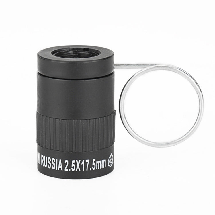 2.5x17.5mm Mini Pocket Miniature Telescope with Finger Buckle, 2.5x17.5 Black, 2.5x17.5 Gold - HoMEdemic™ 