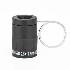 2.5x17.5mm Mini Pocket Miniature Telescope with Finger Buckle, 2.5x17.5 Black, 2.5x17.5 Gold - HoMEdemic™ 