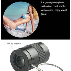 2.5x17.5mm Mini Pocket Miniature Telescope with Finger Buckle, 2.5x17.5 Black, 2.5x17.5 Gold - HoMEdemic™ 