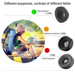 2.5x17.5mm Mini Pocket Miniature Telescope with Finger Buckle, 2.5x17.5 Black, 2.5x17.5 Gold - HoMEdemic™ 