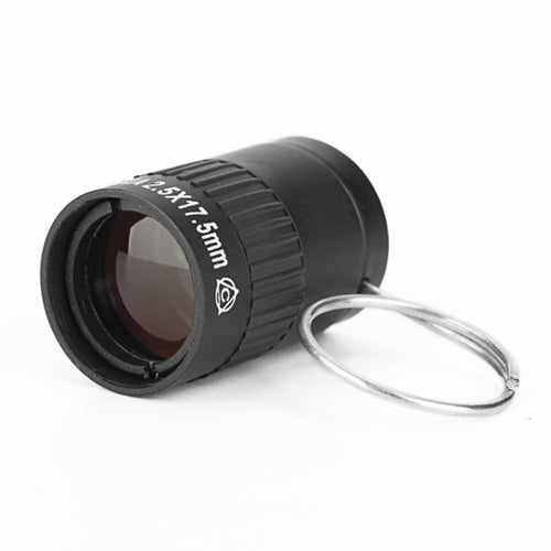 2.5x17.5mm Mini Pocket Miniature Telescope with Finger Buckle, 2.5x17.5 Black, 2.5x17.5 Gold - HoMEdemic™ 