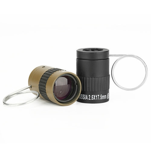 2.5x17.5mm Mini Pocket Miniature Telescope with Finger Buckle, 2.5x17.5 Black, 2.5x17.5 Gold - HoMEdemic™ 