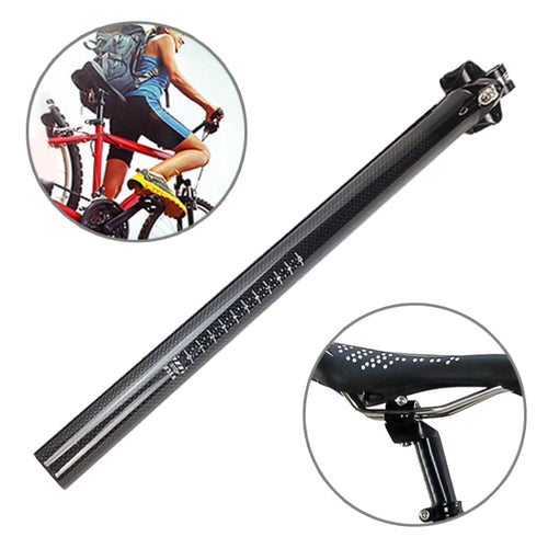 TOSEEK 3K Carbon Fiber Mountain Bike Road Bike Bicycle Seat Tube Seatpost Seat Fitting Seat Pole Bicycle Fittings, Size: 30.8x400mm - HoMEdemic™ 