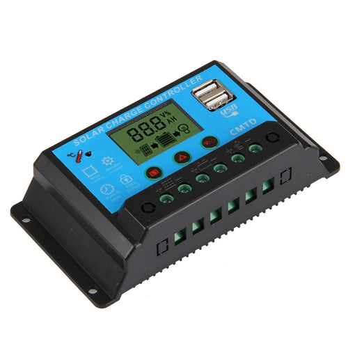 CMTD-2420 20A 12V/24V Solar Charge / Discharge Controller with LED Display & Dual USB Ports - HoMEdemic™ 