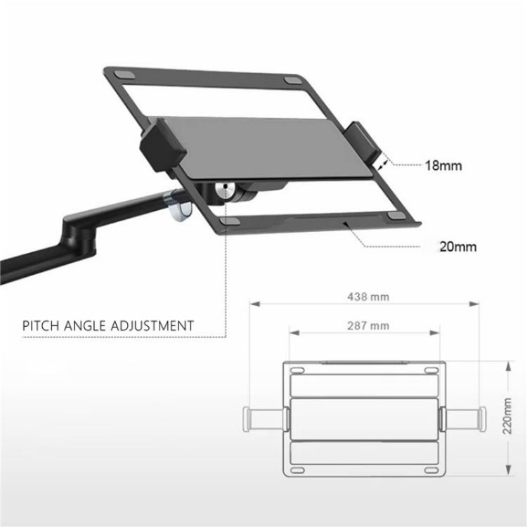 OL-10T Clip-on Desktop Stand Dual Computer Monitor Riser Bracket Laptop Holder - HoMEdemic™ 